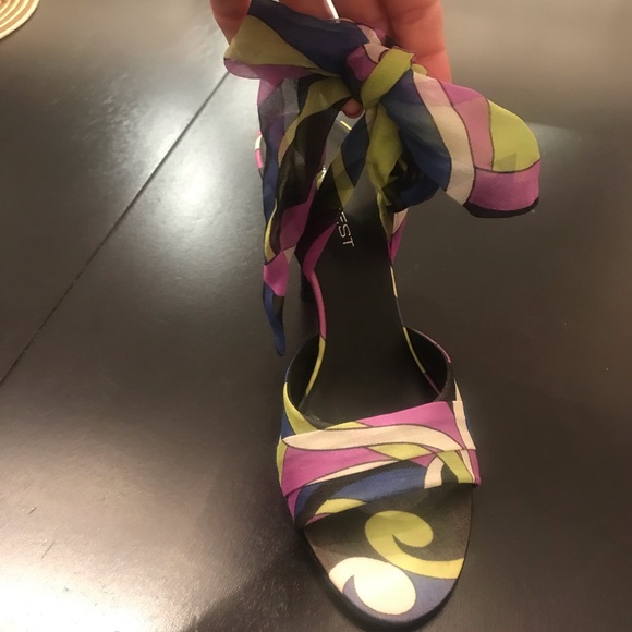 Nine West tie up heels. - Picture 2 of 4